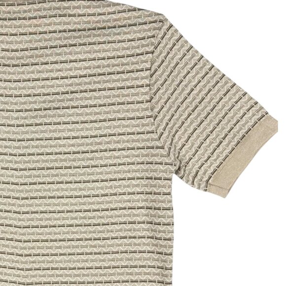 NWT Buffalo David Bitton Mens Wrenley Short Sleeve Light Brown Knit Shirt Size M - Picture 6 of 10